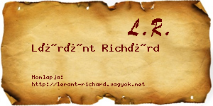 Léránt Richárd névjegykártya