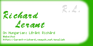 richard lerant business card