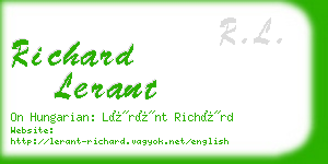 richard lerant business card